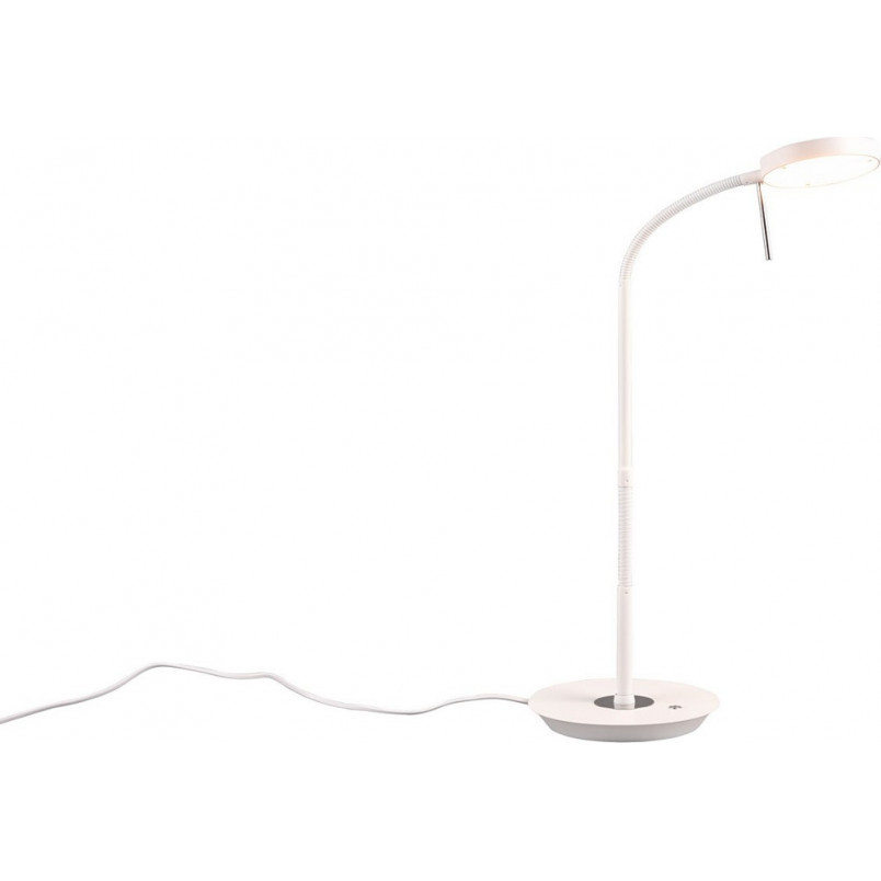 Lampa biurkowa Monza biała Trio | Ściemniacz LED