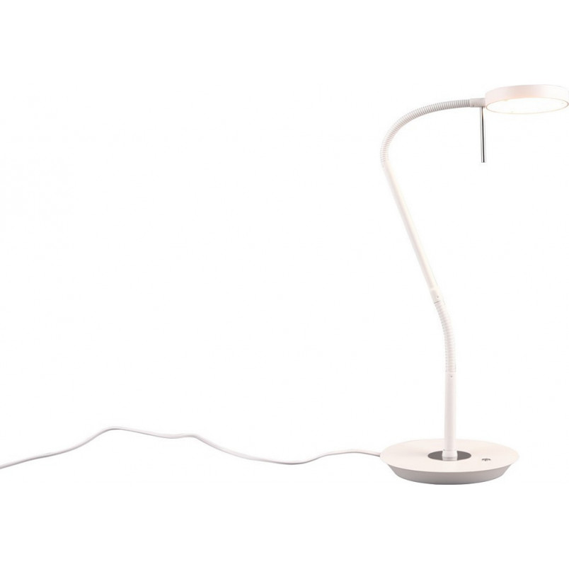 Lampa biurkowa Monza biała Trio | Ściemniacz LED