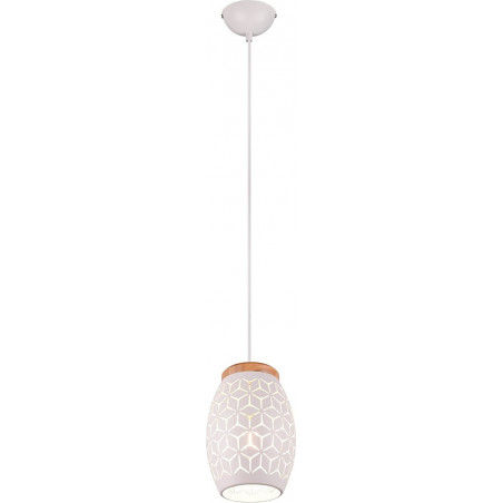 Lampa wisząca ażurowa Bidar biała | Reality - Skandynawski Design