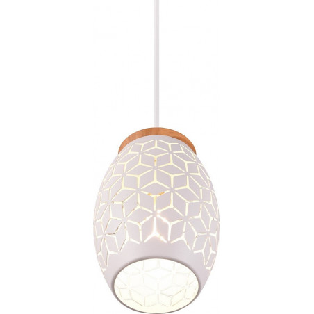 Lampa wisząca ażurowa Bidar biała | Reality - Skandynawski Design