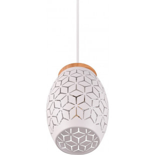Lampa wisząca ażurowa Bidar biała | Reality - Skandynawski Design
