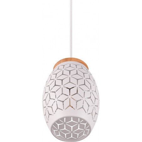Lampa wisząca ażurowa Bidar biała | Reality - Skandynawski Design