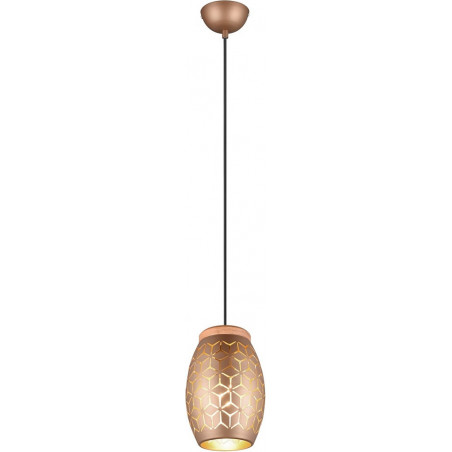 Lampa wisząca Bidar - ażurowy design, brąz, Reality | Sklep z lampami