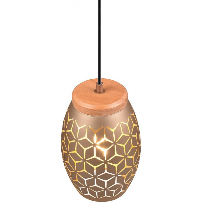 Lampa wisząca Bidar - ażurowy design, brąz, Reality | Sklep z lampami
