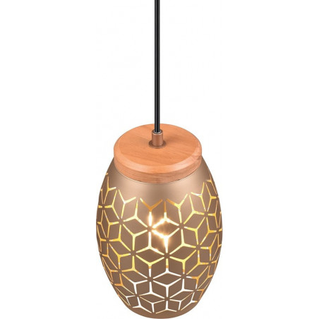 Lampa wisząca Bidar - ażurowy design, brąz, Reality | Sklep z lampami