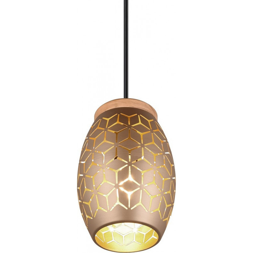 Lampa wisząca Bidar - ażurowy design, brąz, Reality | Sklep z lampami