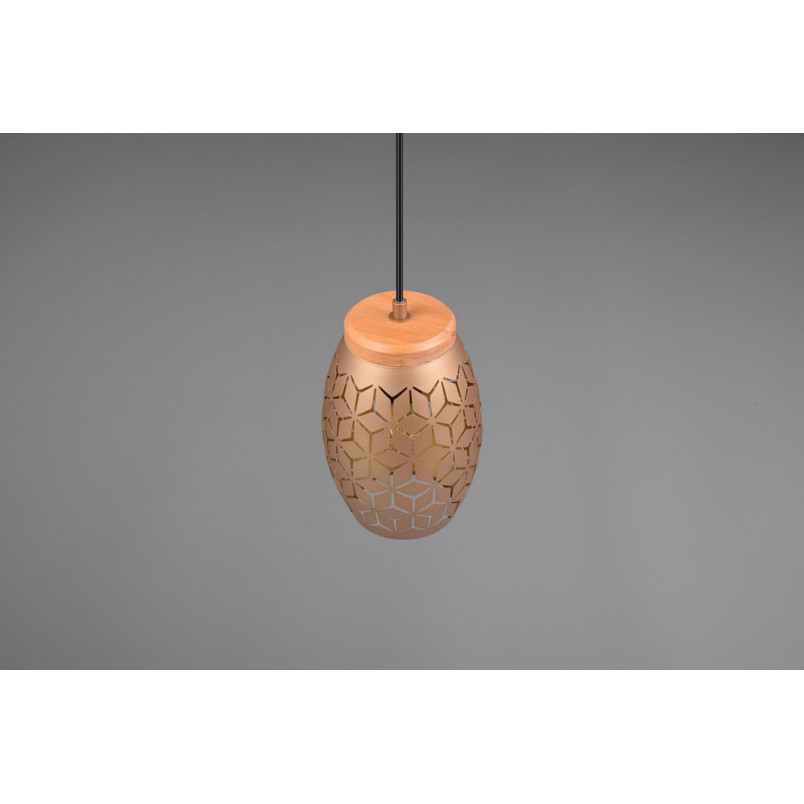 Lampa wisząca Bidar - ażurowy design, brąz, Reality | Sklep z lampami