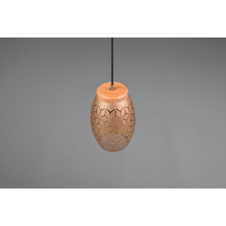 Lampa wisząca Bidar - ażurowy design, brąz, Reality | Sklep z lampami