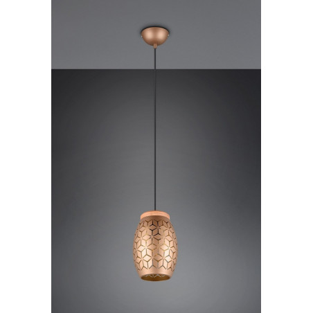 Lampa wisząca Bidar - ażurowy design, brąz, Reality | Sklep z lampami