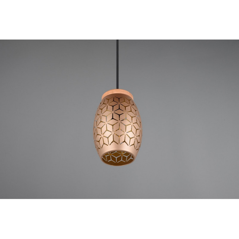 Lampa wisząca Bidar - ażurowy design, brąz, Reality | Sklep z lampami