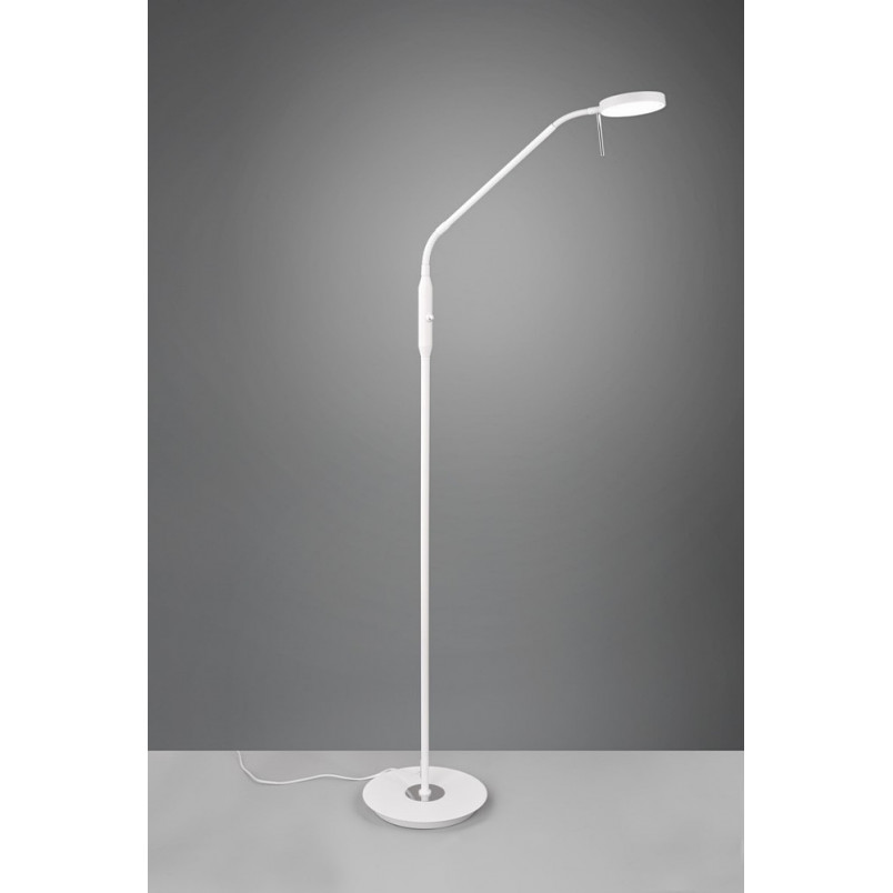 Lampa podłogowa LED Monza - Regulowana, Biały Mat | Trio