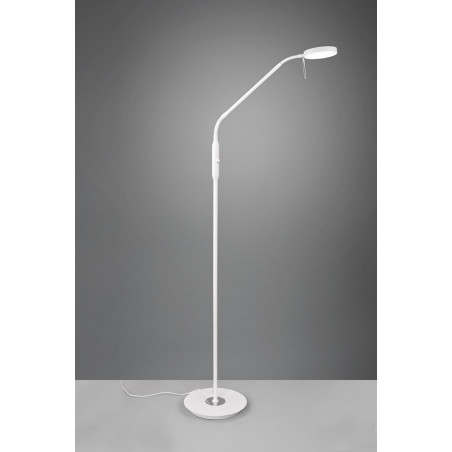 Lampa podłogowa LED Monza - Regulowana, Biały Mat | Trio