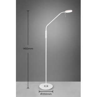 Lampa podłogowa LED Monza - Regulowana, Biały Mat | Trio