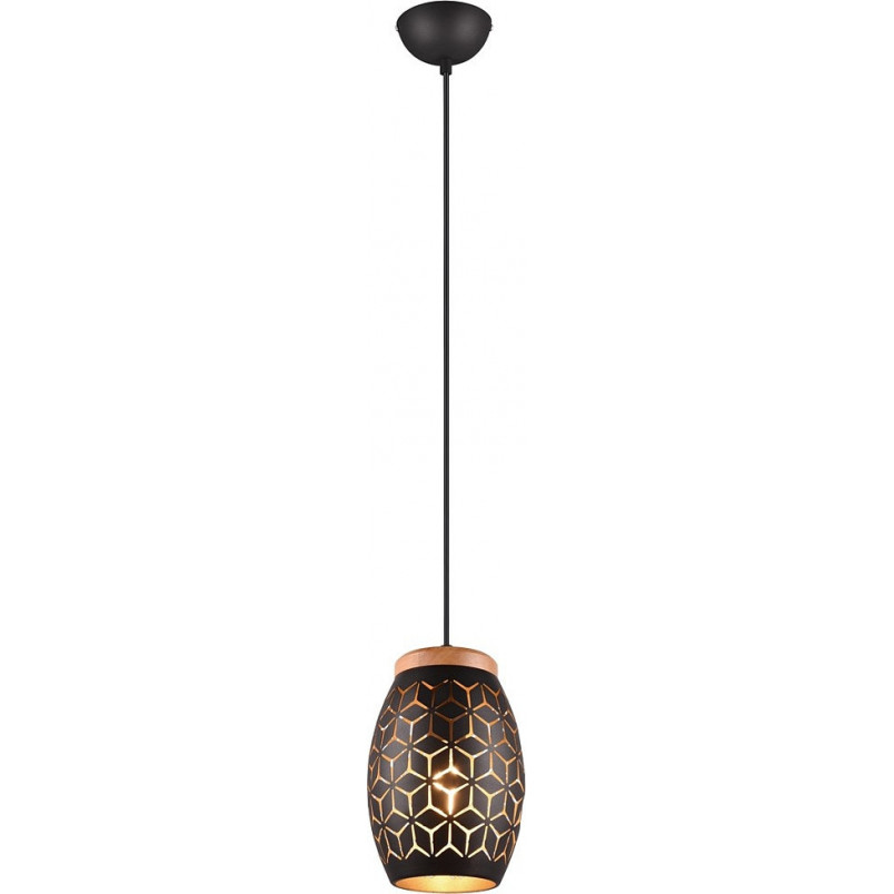 Lampa wisząca ażurowa Bidar czarno-złota | Reality