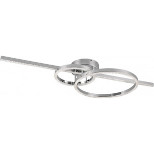 Plafon nowoczesny z pilotem sterowania Montilla LED 100x40cm chromowany Trio