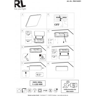 Plafon LED Blanca: Nowoczesny design, 4000K - Reality