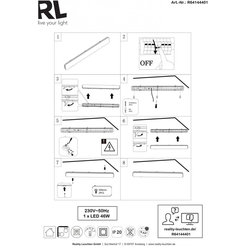 Plafon LED Blanca: Nowoczesne oświetlenie | Reality