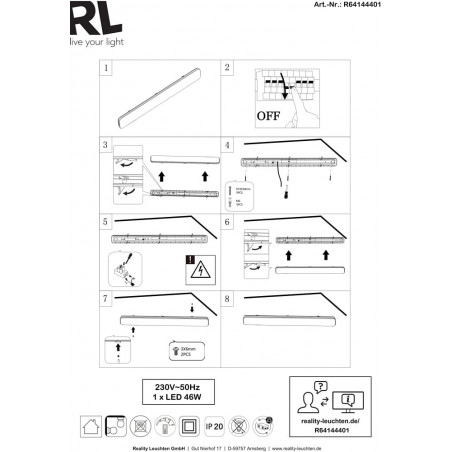 Plafon LED Blanca: Nowoczesne oświetlenie | Reality