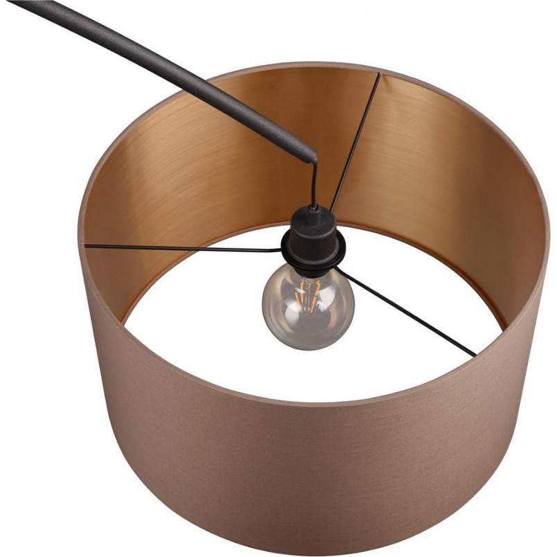 Lampa łukowa Mansur Trio | Beżowo-brązowa z abażurem