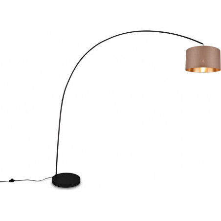 Lampa łukowa Mansur Trio | Beżowo-brązowa z abażurem