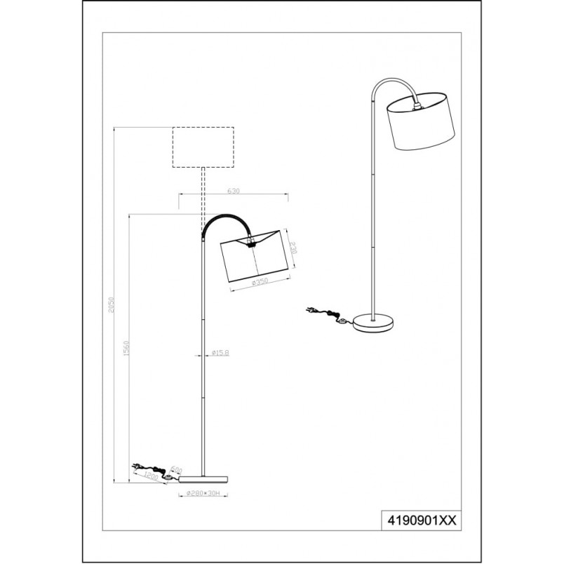 Lampa podłogowa Julieta beżowa Trio | Elegancki design