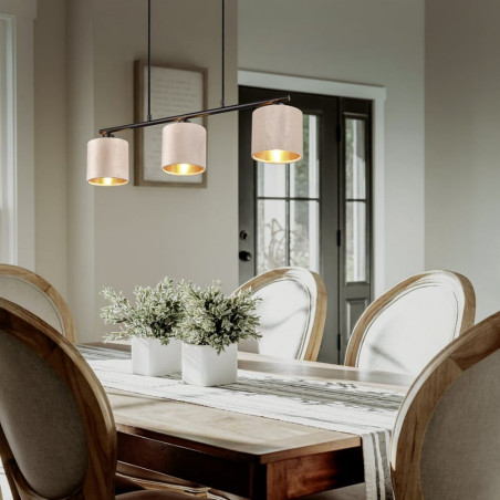 Lampa wisząca beżowa Julieta III Trio | Elegancki design