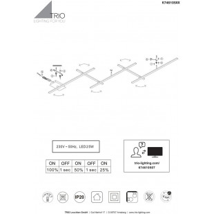 Plafon LED Indira Trio: Nowoczesny design, ciepłe światło | Sklep z lampami