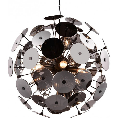 Lampa wisząca Discalgo - Kula chrom/czarny mat | Trio