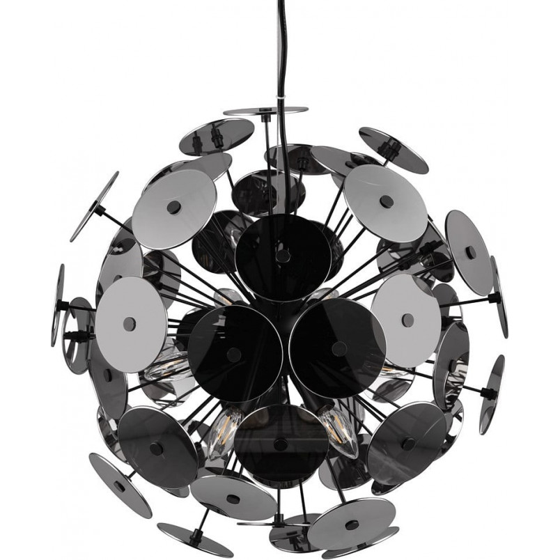 Lampa wisząca Discalgo - Kula chrom/czarny mat | Trio
