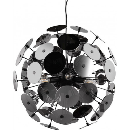Lampa wisząca Discalgo - Kula chrom/czarny mat | Trio