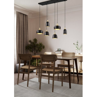 Lampa wisząca Chiraz 6 punktów | Loftowa, Czarna, Trio