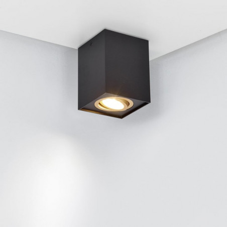 Lampa spot Trio Biscuit czarno-złota | Loftowa, GU10