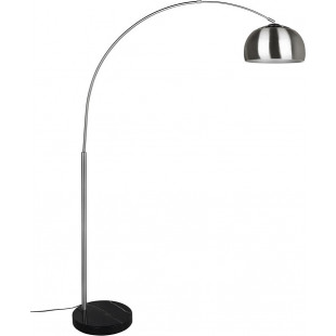 Lampa łukowa designerska Argentina nikiel matowy / czarny marmur