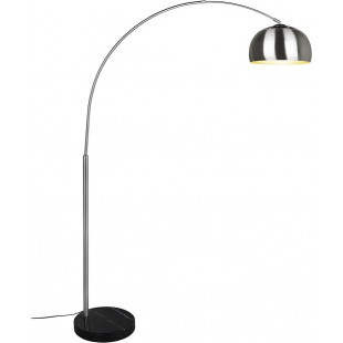 Lampa łukowa designerska Argentina nikiel matowy / czarny marmur