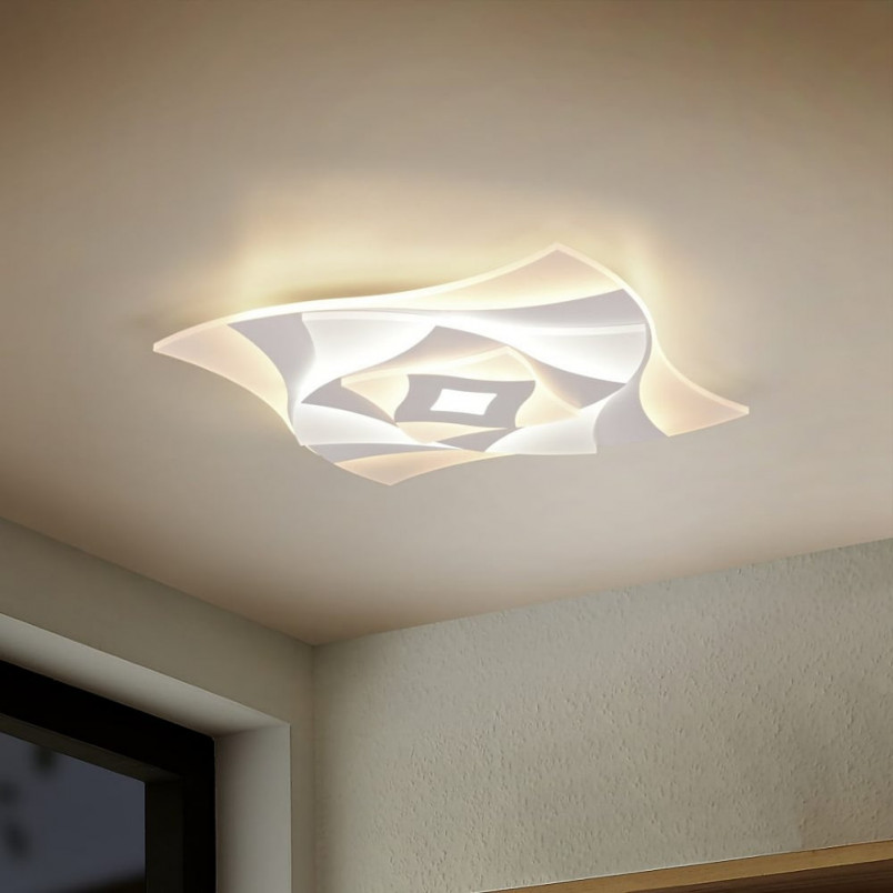 Plafon LED Akita Trio z pilotem - Nowoczesne oświetlenie