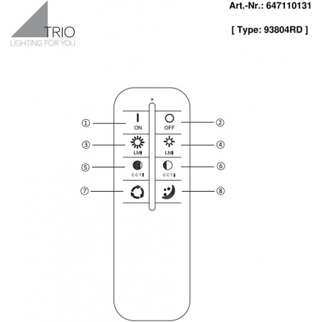 Plafon LED Akita Trio z pilotem - Nowoczesne oświetlenie