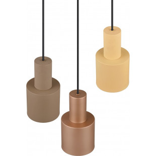Lampa wisząca Trio Agudo | 3x E27, Retro, Ciemny Szary