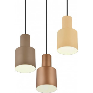 Lampa wisząca Trio Agudo | 3x E27, Retro, Ciemny Szary