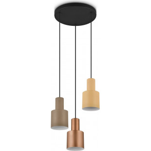Lampa wisząca Trio Agudo | 3x E27, Retro, Ciemny Szary