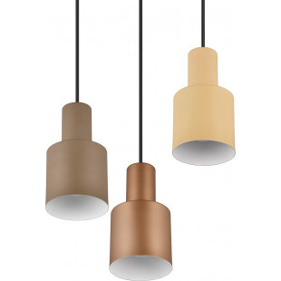 Lampa wisząca Trio Agudo | 3x E27, Retro, Ciemny Szary