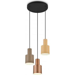 Lampa wisząca Trio Agudo | 3x E27, Retro, Ciemny Szary