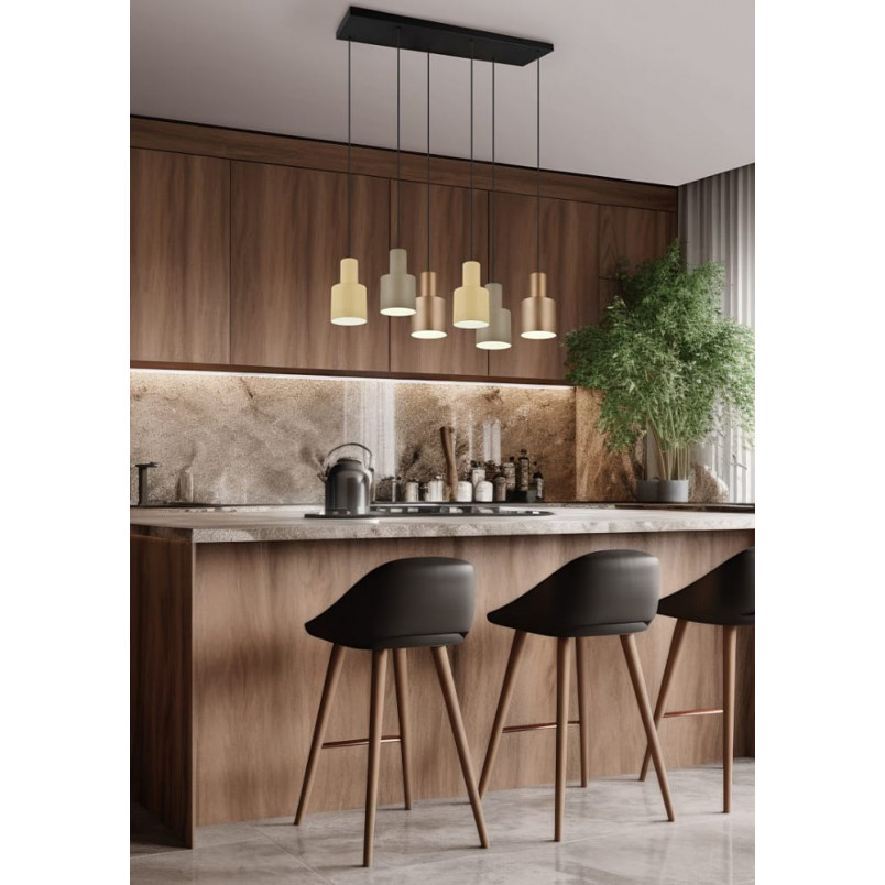 Lampa wisząca 6 punktów Trio Agudo | Nowoczesny Design