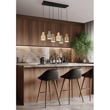 Lampa wisząca 6 punktów Trio Agudo | Nowoczesny Design