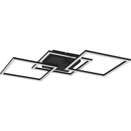 Plafon LED Trail czarny mat 52x52cm - Nowoczesne oświetlenie