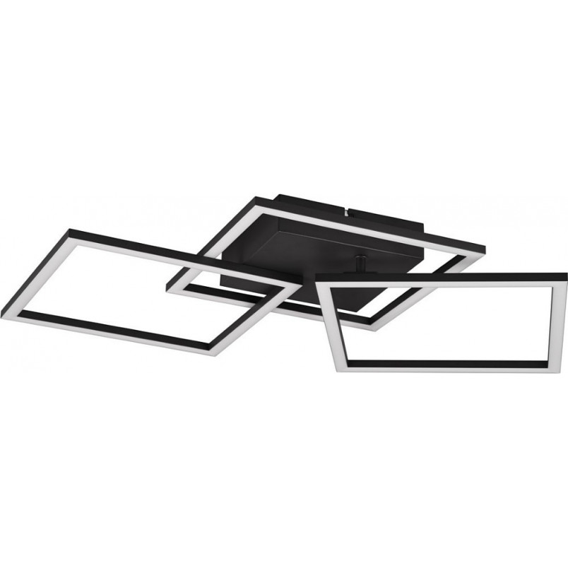 Plafon LED Trail czarny mat 52x52cm - Nowoczesne oświetlenie