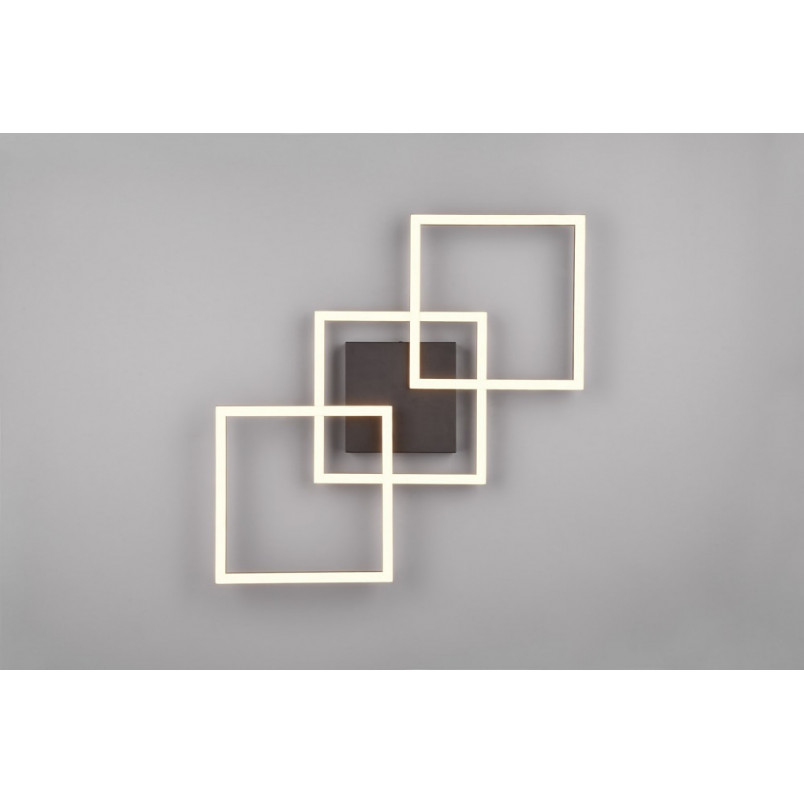 Plafon LED Trail czarny mat 52x52cm - Nowoczesne oświetlenie