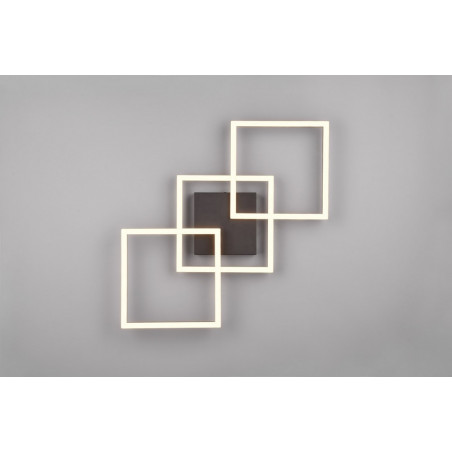 Plafon LED Trail czarny mat 52x52cm - Nowoczesne oświetlenie
