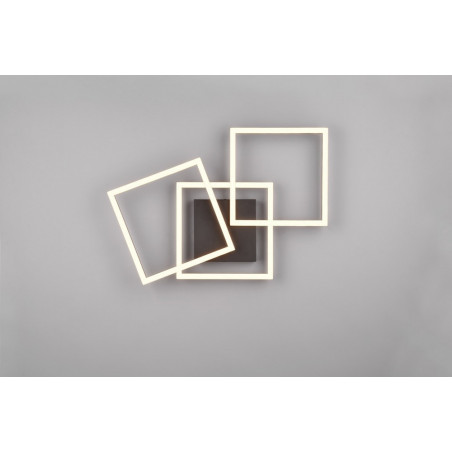 Plafon LED Trail czarny mat 52x52cm - Nowoczesne oświetlenie