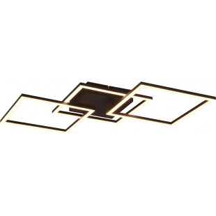 Plafon nowoczesny Trail LED 3000K 52x52cm czarny mat do salonu