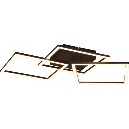 Plafon LED Trail czarny mat 52x52cm - Nowoczesne oświetlenie
